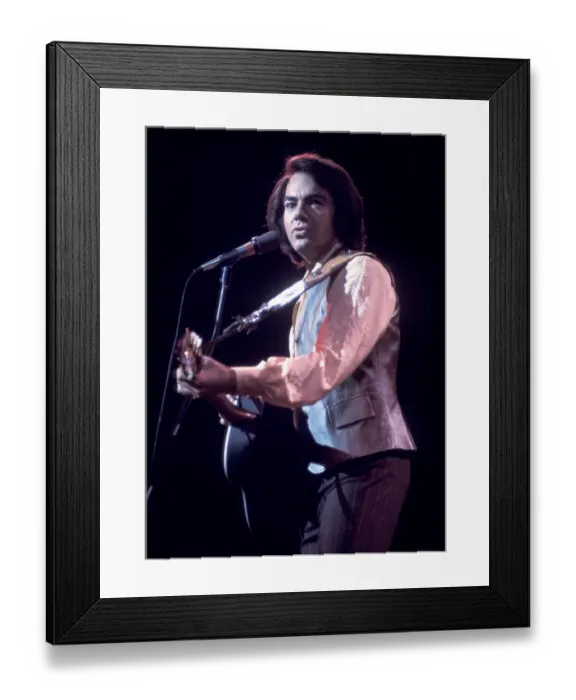 Framed Print : Neil Diamond Playing Acoustic Framed Print : Neil Diamond Playing Acoustic