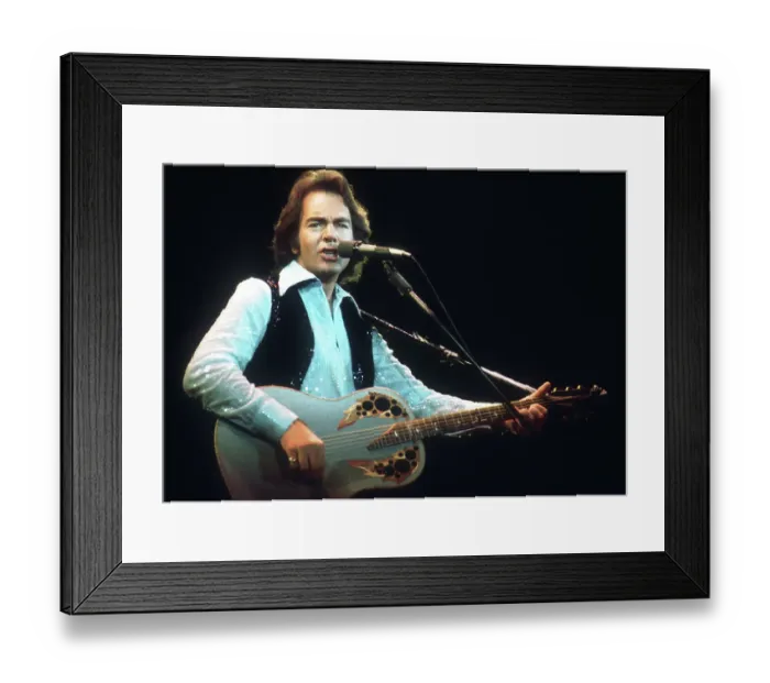 Framed Print : Neil Diamond Playing Acoustic Framed Print : Neil Diamond Playing Acoustic