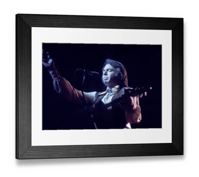 Framed Print : Neil Diamond Playing Acoustic Framed Print : Neil Diamond Playing Acoustic