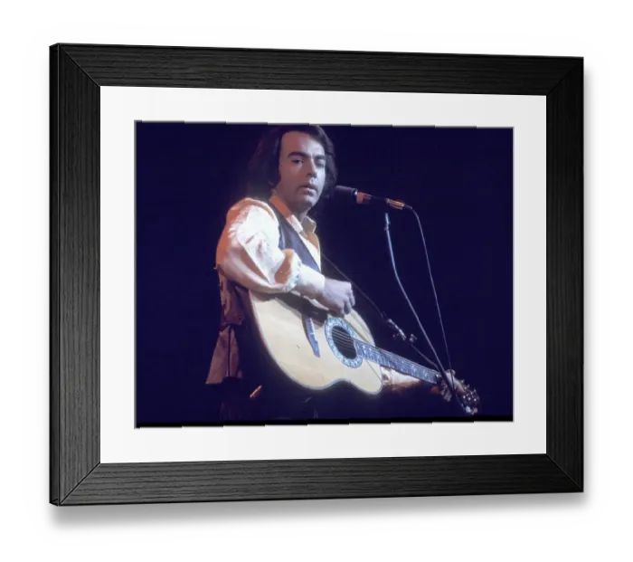 Framed Print : Neil Diamond Playing Acoustic Framed Print : Neil Diamond Playing Acoustic