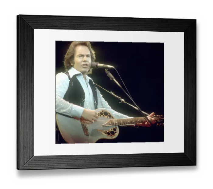Framed Print : Neil Diamond Playing Acoustic Framed Print : Neil Diamond Playing Acoustic