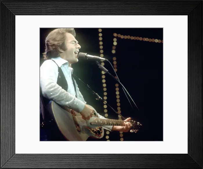 Framed Print : Neil Diamond Playing Acoustic Framed Print : Neil Diamond Playing Acoustic