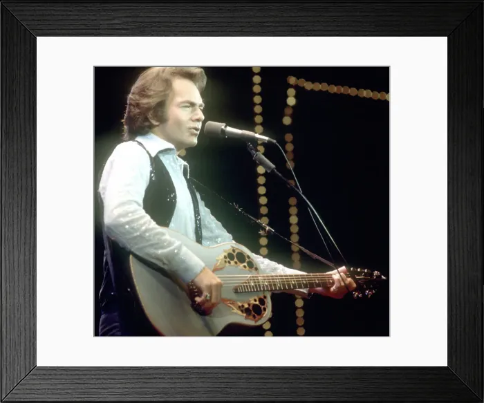 Framed Print : Neil Diamond Playing Acoustic Framed Print : Neil Diamond Playing Acoustic