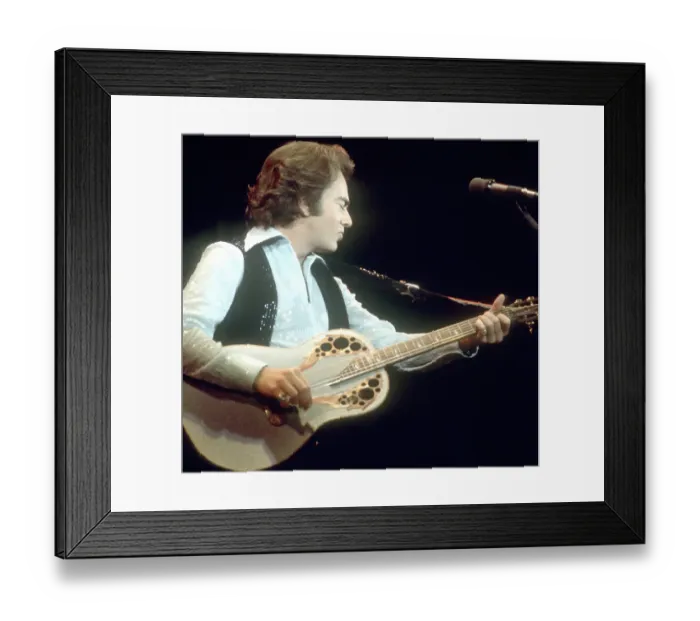 Framed Print : Neil Diamond Playing Acoustic Framed Print : Neil Diamond Playing Acoustic