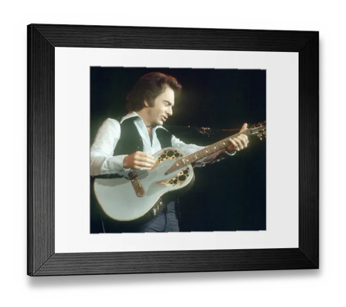 Framed Print : Neil Diamond Playing Acoustic Framed Print : Neil Diamond Playing Acoustic