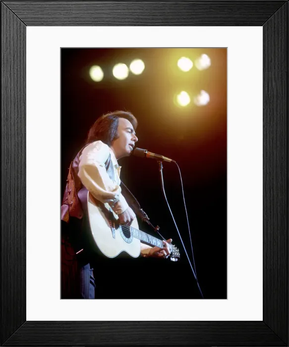 Framed Print : Neil Diamond Playing Acoustic Framed Print : Neil Diamond Playing Acoustic