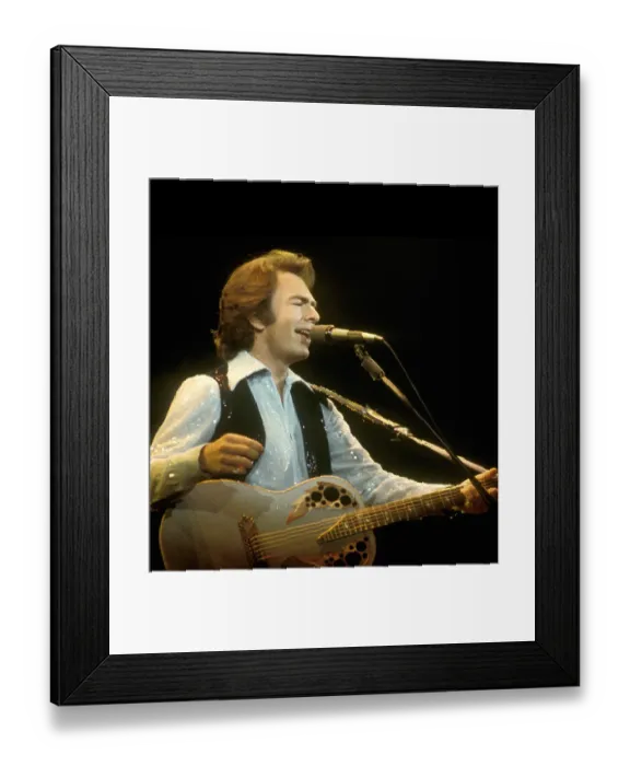 Framed Print : Neil Diamond Playing Acoustic Framed Print : Neil Diamond Playing Acoustic