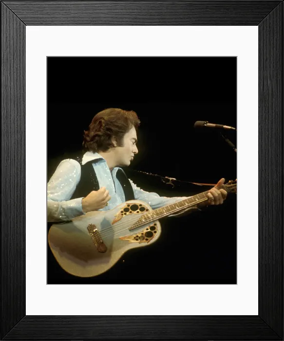 Framed Print : Neil Diamond Playing Acoustic Framed Print : Neil Diamond Playing Acoustic