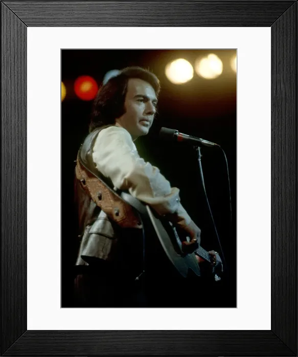 Framed Print : Neil Diamond Playing Acoustic Framed Print : Neil Diamond Playing Acoustic