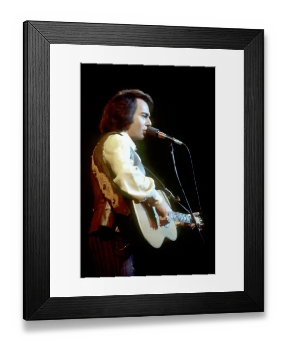 Framed Print : Neil Diamond Playing Acoustic Framed Print : Neil Diamond Playing Acoustic
