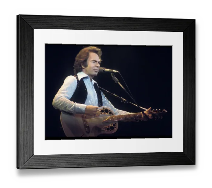 Framed Print : Neil Diamond Playing Acoustic Framed Print : Neil Diamond Playing Acoustic