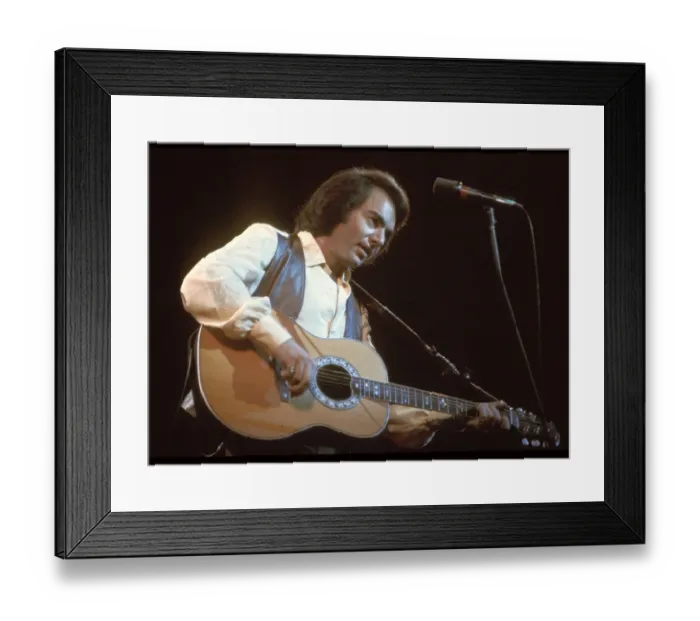 Framed Print : Neil Diamond Playing Acoustic Framed Print : Neil Diamond Playing Acoustic