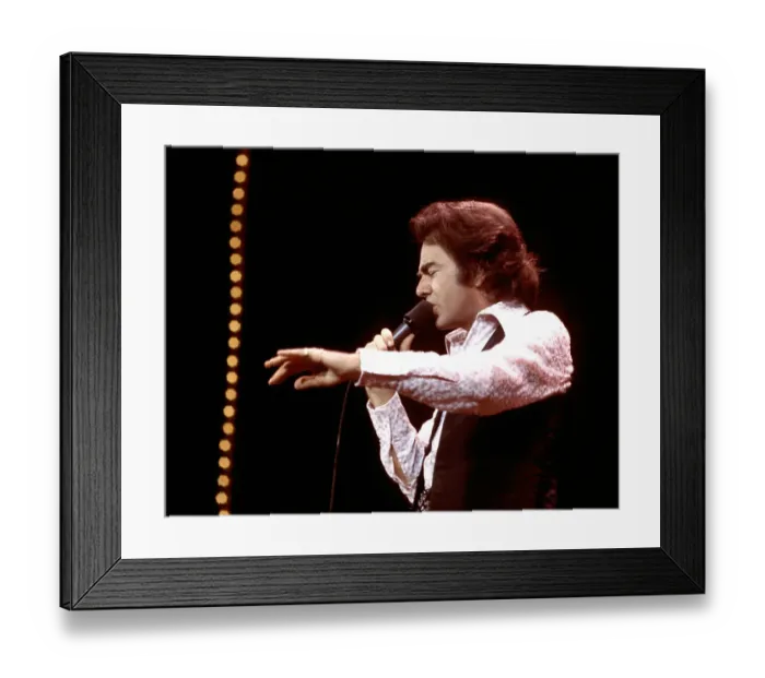 Framed Print : Neil Diamond Performing Framed Print : Neil Diamond Performing