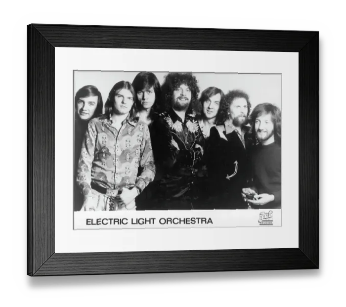 Framed Print : Electric Light Orchestra 1977 Lineup Framed Print : Electric Light Orchestra 1977 Lineup