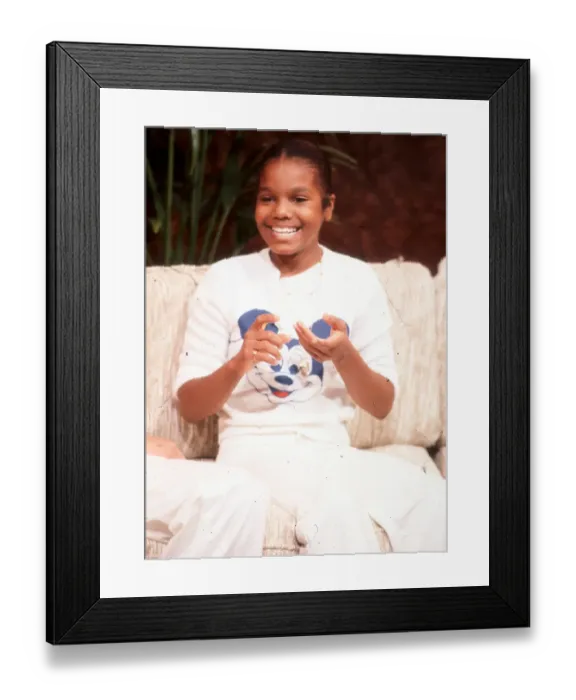 Framed Print : Janet In Mickey Mouse T-Shirt Framed Print : Janet In Mickey Mouse T-Shirt