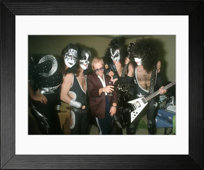Framed Print : Elton & Kiss Framed Print : Elton & Kiss
