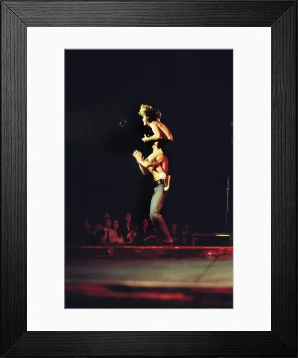 Framed Print : Bon Scott And Angus Young Of AC / DC Framed Print : Bon Scott And Angus Young Of AC / DC