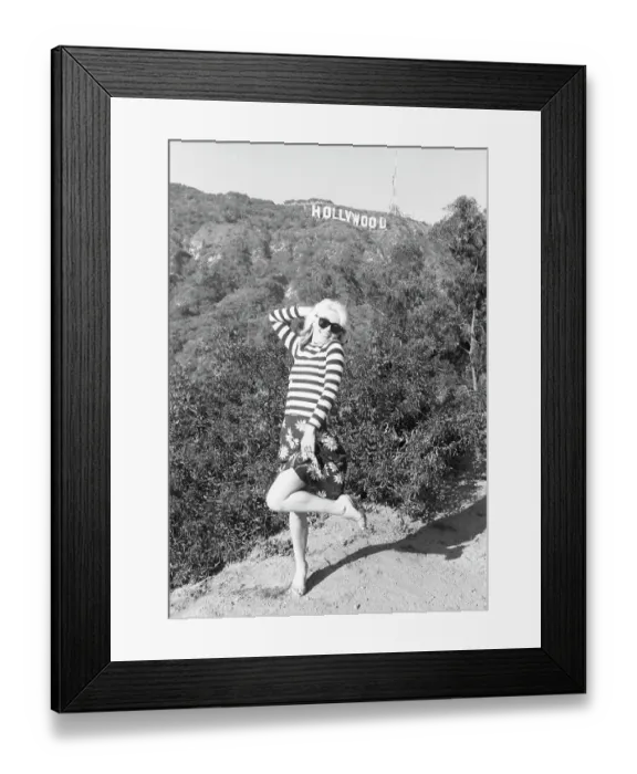 Framed Print : Blondie Portrait Session At The Hollywood Sign Framed Print : Blondie Portrait Session At The Hollywood Sign