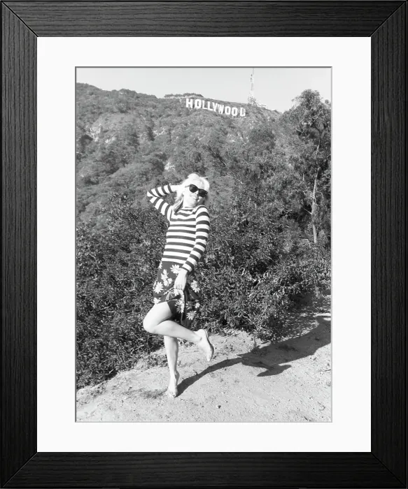 Framed Print : Blondie Portrait Session At The Hollywood Sign Framed Print : Blondie Portrait Session At The Hollywood Sign