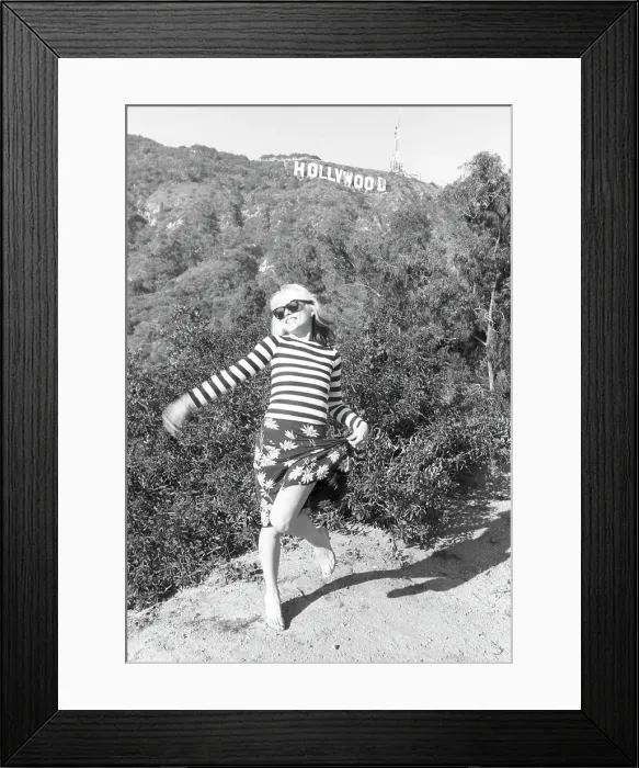Framed Print : Blondie Portrait Session At The Hollywood Sign Framed Print : Blondie Portrait Session At The Hollywood Sign