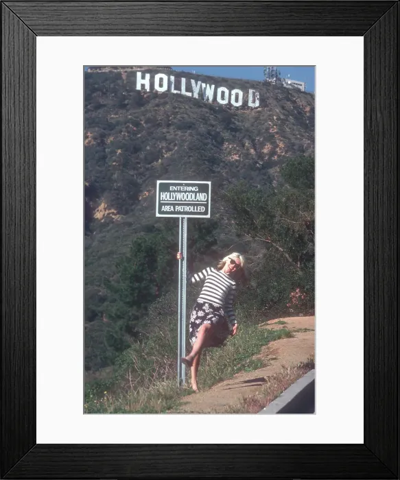 Framed Print : Blondie Portrait Session At The Hollywood Sign Framed Print : Blondie Portrait Session At The Hollywood Sign