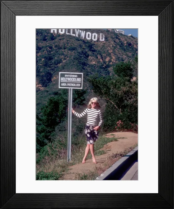 Framed Print : Blondie Portrait Session At The Hollywood Sign Framed Print : Blondie Portrait Session At The Hollywood Sign