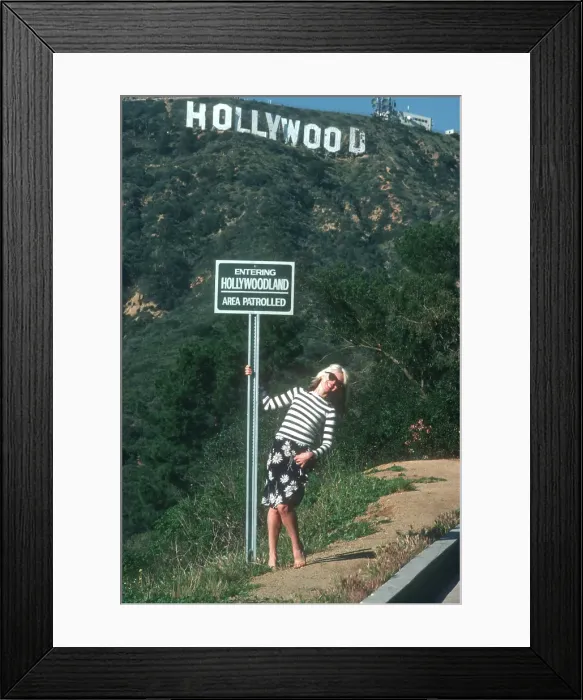 Framed Print : Blondie Portrait Session At The Hollywood Sign Framed Print : Blondie Portrait Session At The Hollywood Sign