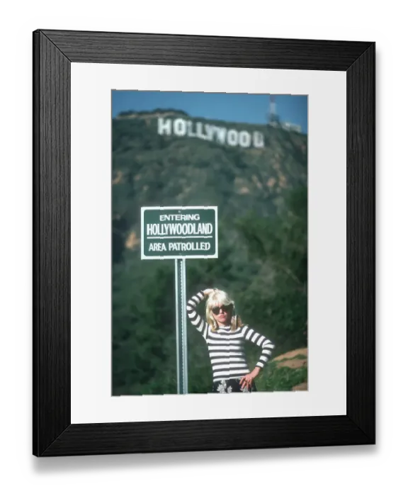 Framed Print : Blondie At The Hollywood Sign Framed Print : Blondie At The Hollywood Sign