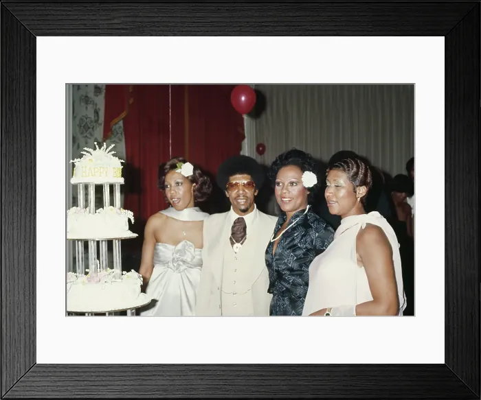 Framed Print : Aretha Franklin's 35th Birthday Party Framed Print : Aretha Franklin's 35th Birthday Party