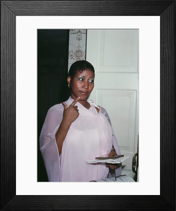 Framed Print : Aretha Franklin's 35th Birthday Party Framed Print : Aretha Franklin's 35th Birthday Party