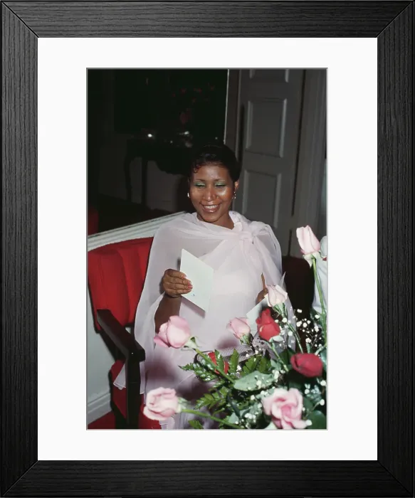 Framed Print : Aretha Franklin's 35th Birthday Party Framed Print : Aretha Franklin's 35th Birthday Party