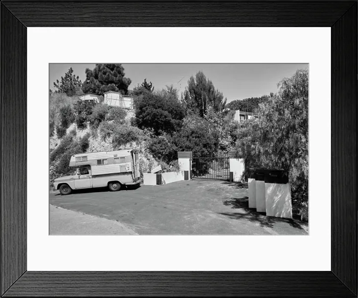 Framed Print : Jack Nicholson's Mulholland Drive Property, 1977 Framed Print : Jack Nicholson's Mulholland Drive Property, 1977