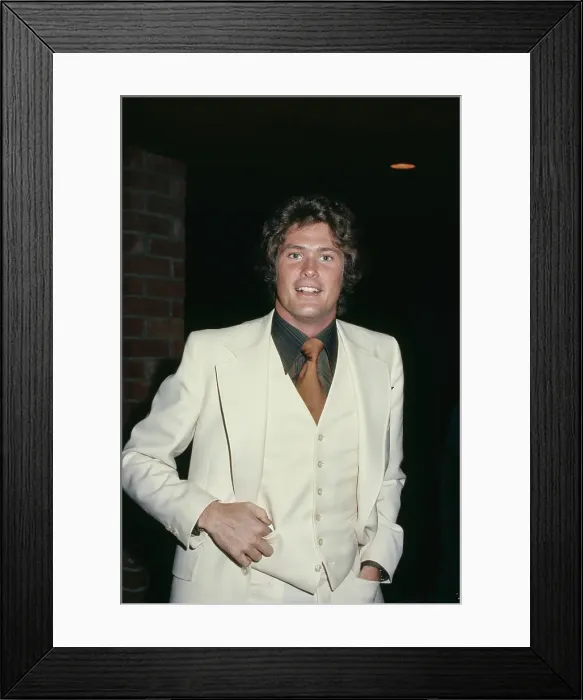 Framed Print : David Hasselhoff Attends Pips Disco And Backgammon Club Framed Print : David Hasselhoff Attends Pips Disco And Backgammon Club