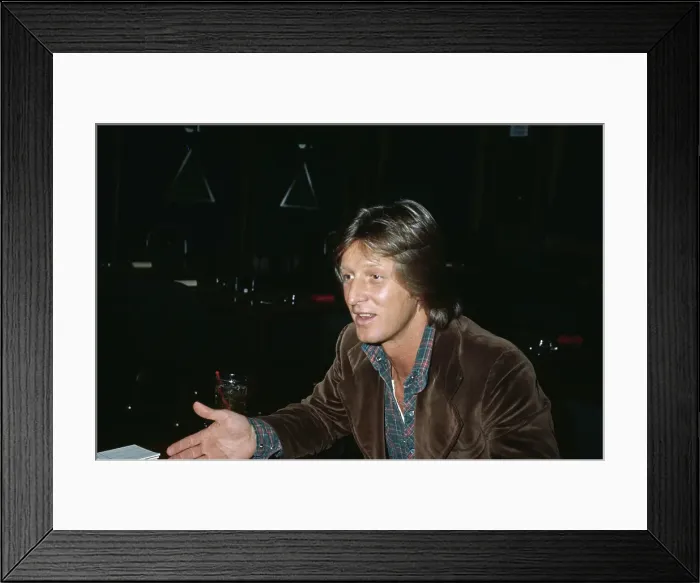Framed Print : Gary Sandy At Pips Disco And Backgammon Club