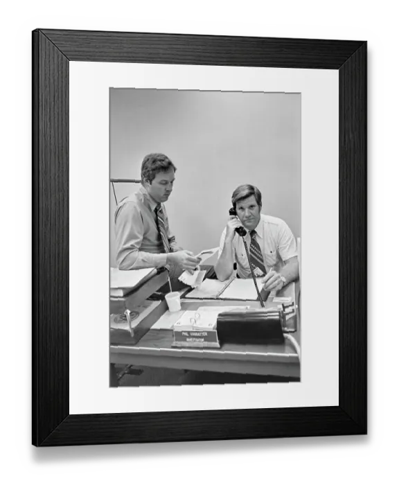 Framed Print : John Rosenbrock & Philip Vannatter, LAPD Detectives Framed Print : John Rosenbrock & Philip Vannatter, LAPD Detectives