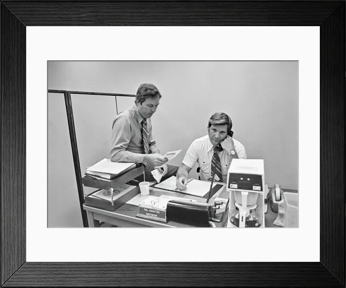 Framed Print : John Rosenbrock & Philip Vannatter, LAPD Detectives Framed Print : John Rosenbrock & Philip Vannatter, LAPD Detectives