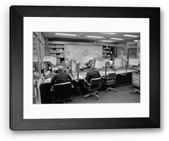 Framed Print : LAPD West Valley Station Dispatch Room, Reseda, San Fernando Valley, LA Framed Print : LAPD West Valley Station Dispatch Room, Reseda, San Fernando Valley, LA