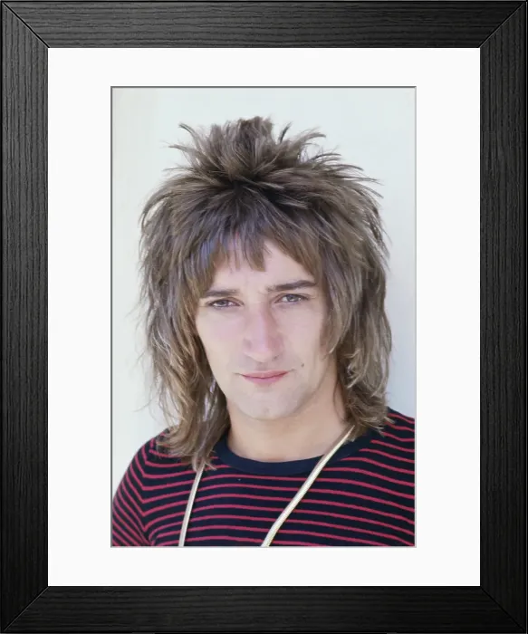 Framed Print : Portrait. LOS ANGELES - AUGUST 26: Rock singer Rod Stewart poses for a Framed Print : Portrait. LOS ANGELES - AUGUST 26: Rock singer Rod Stewart poses for a