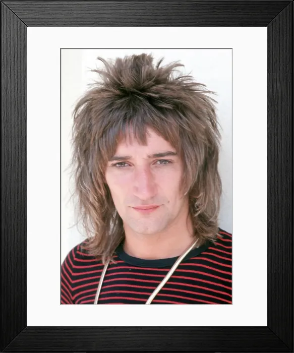 Framed Print : Portrait. LOS ANGELES - AUGUST 26: Rock singer Rod Stewart poses for a Framed Print : Portrait. LOS ANGELES - AUGUST 26: Rock singer Rod Stewart poses for a
