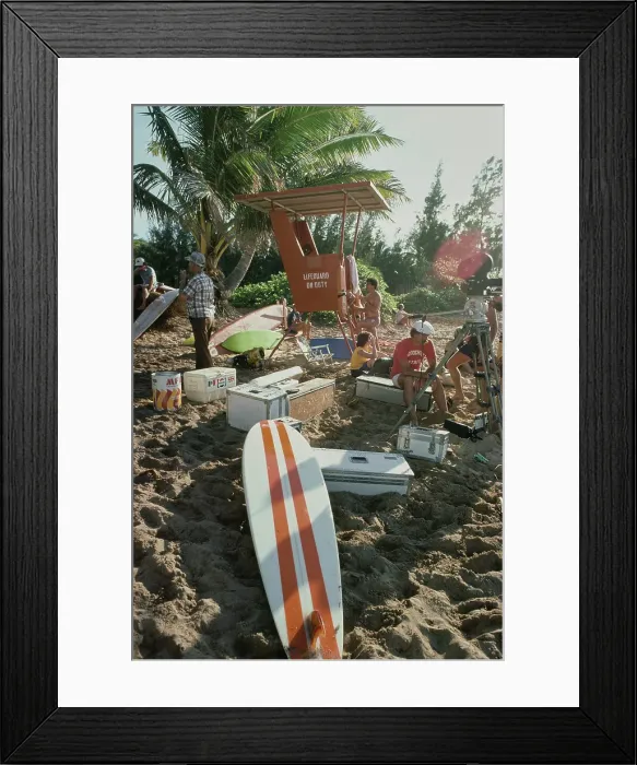 Framed Print : Big Wednesday Location Shoot, Hawaii Framed Print : Big Wednesday Location Shoot, Hawaii