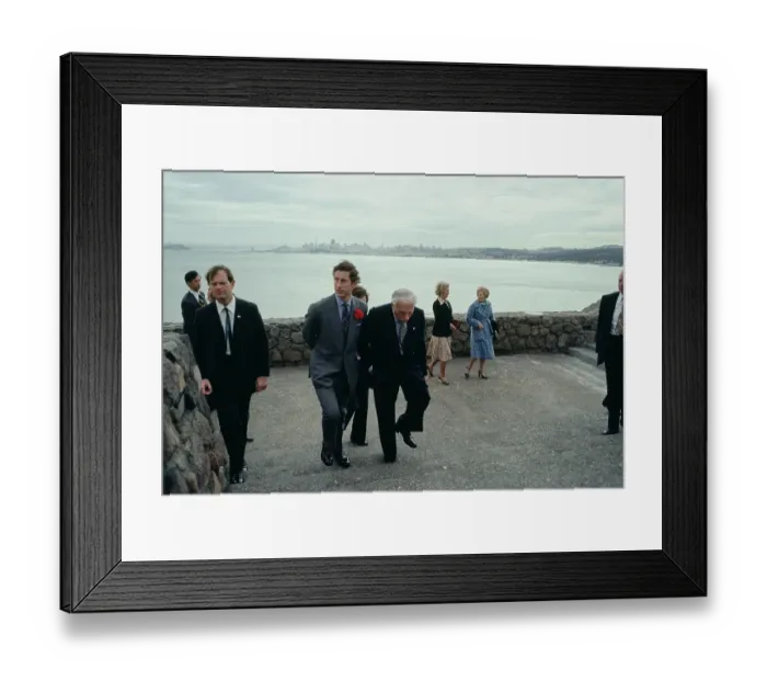 Framed Print : Prince Charles Admires Landscape In San Francsico Framed Print : Prince Charles Admires Landscape In San Francsico