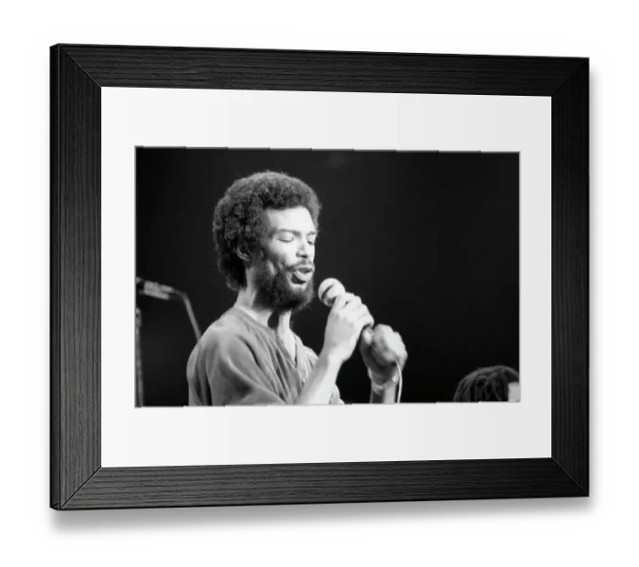 Framed Print : Gil Scott-Heron Performing Framed Print : Gil Scott-Heron Performing