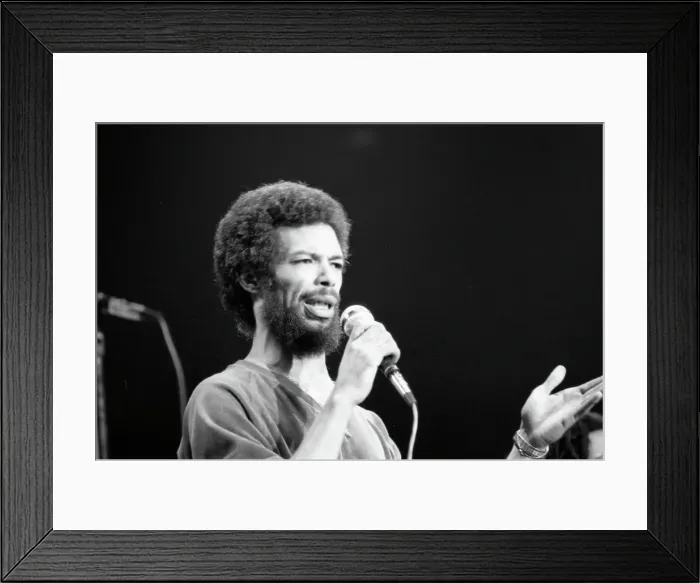 Framed Print : Gil Scott-Heron Performing Framed Print : Gil Scott-Heron Performing