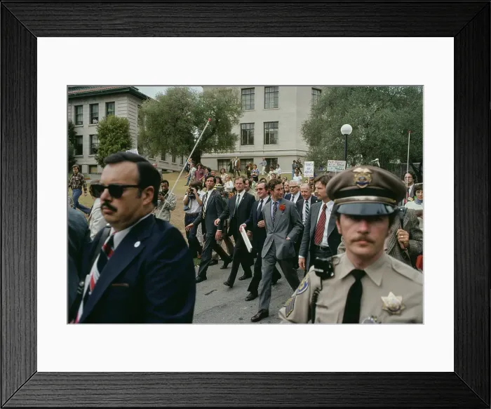 Framed Print : Prince Charles During Unrest In Berkeley Framed Print : Prince Charles During Unrest In Berkeley
