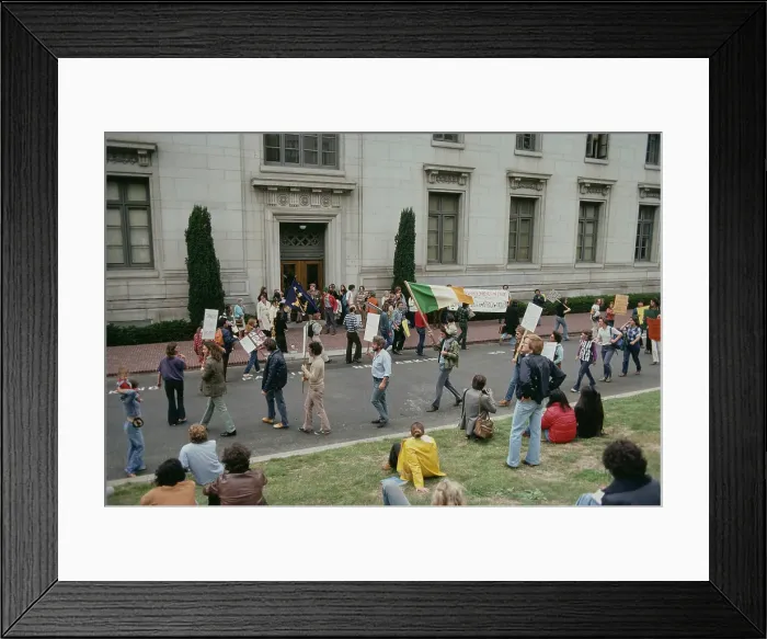 Framed Print : Protestors - Prince Charles Visit To Berkeley