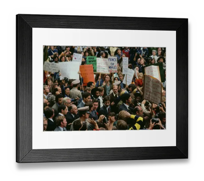 Framed Print : Protestors - Prince Charles Visit To Berkeley Framed Print : Protestors - Prince Charles Visit To Berkeley