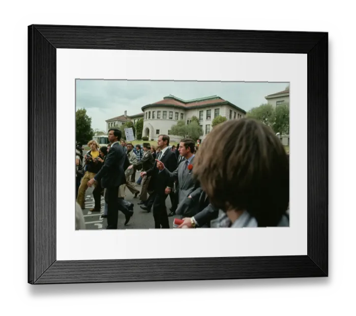 Framed Print : Prince Charles During Unrest In Berkeley Framed Print : Prince Charles During Unrest In Berkeley