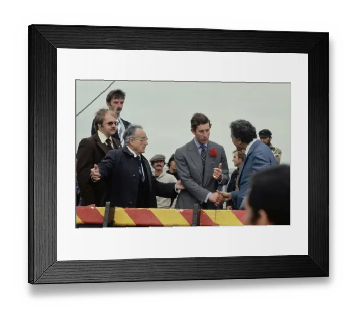 Framed Print : Prince Charles Visits The Golden Hind Framed Print : Prince Charles Visits The Golden Hind