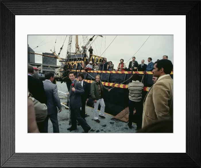 Framed Print : Prince Charles Visits The Golden Hind Framed Print : Prince Charles Visits The Golden Hind