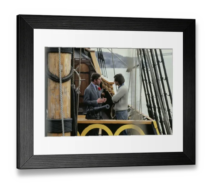 Framed Print : Prince Charles Visits The Golden Hind Framed Print : Prince Charles Visits The Golden Hind